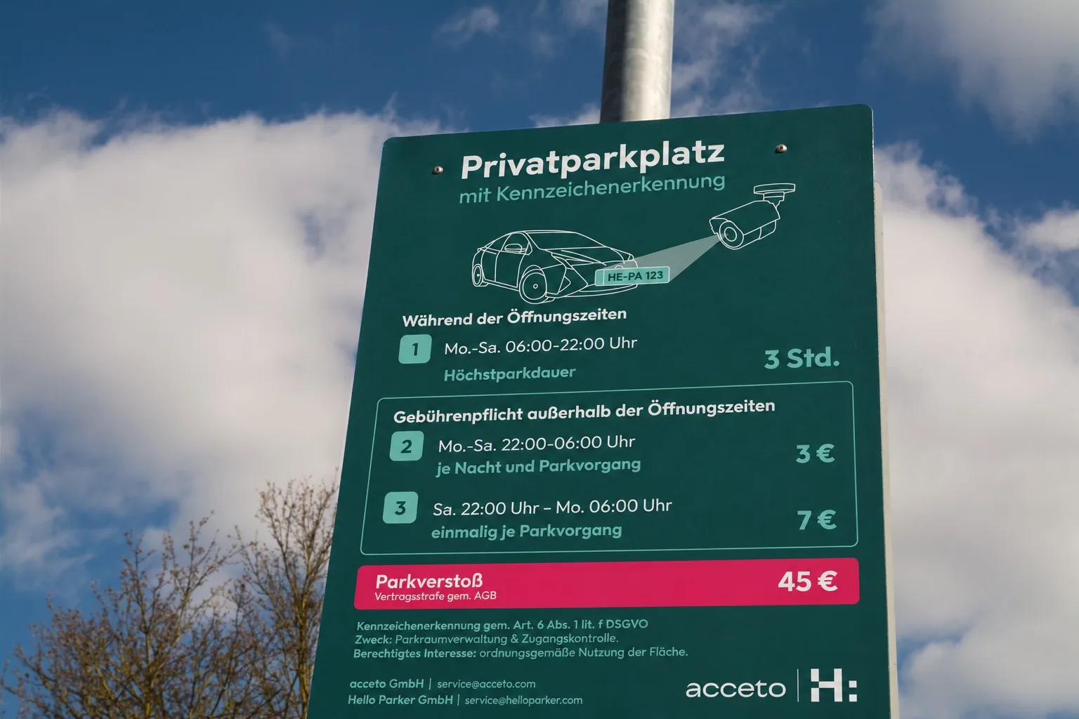 Kostenlos parken beim Einkauf.